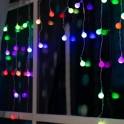 Гирлянда Бахрома с насадками Шарики 1,8х0,5м, IP20, прозрачная нить, 48Led, свечение RG/RB 220В
