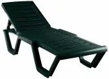 Лежак Атлант пластик (темно-зеленый)