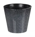 Горшок для цветов "Grenada" D200мм, 4л, с дренажной вставкой, гранит светло-серый