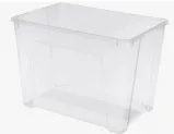 Контейнер универсальный с крышкой для хранения "TEX-BOX", бесцветный, 57.5*38*40.5см, 70л