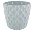 Горшок для цветов InGreen "Wave" с дренажной сеткой и съемным поддоном 2,5л, D175мм,утренний туман
