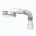 СифонG22 для душевого поддона регулируемый плоский 1.1/2" х 40 (нерж. вып) Unicorn c унив. г. т.