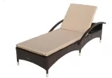 Лежак Мальта-2 ротанг искусственный (коричневый) "Garden story"