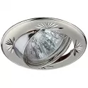 Светильник KL3A PS/N ЭРА литой круг.пов.с гравир. MR16, 12V/220V,50W перлам.серебро/никел. (50% Бой)