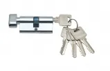 Цилиндр для замка Trodos ЦМВ80 (35/45) Хром, ключ/фиксатор