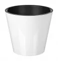 Горшок для цветов "Rosemary" D160 мм, 1,6л с дренажной вставкой, белый глянцевый