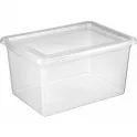Контейнер универсальный с крышкой для хранения "PALM", бесцветный, 54,7*39,2*29см, 45л