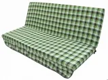 Мягкий элемент 1800х560х80 поликоттон Мастак (цвет ткани зеленая клетка рис.клетка) "Garden story"