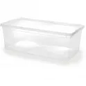 Контейнер универсальный с крышкой для хранения вещей, прозрачный, 34*19*12, 5.5л