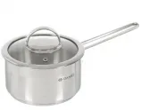 Ковш нержавеющая сталь, 1.8л, крышка стекло, металлическая ручка, индукция, Daniks, Бонн
