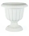Кашпо на ножке Нергиза 25,3л белое, (Бой 50%)