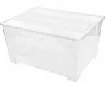 Контейнер универсальный с крышкой для хранения "TEX-BOX", бесцв,78.5*58.8*40.5см, 150л, (30% Бой)
